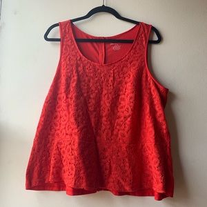 Lane Bryant Lace Peplum Sleeveless Top